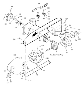 Auger Housing Diagram and Parts List for 6291570X85-18-2847-28 2007 Briggs and Stratton Snow Blower